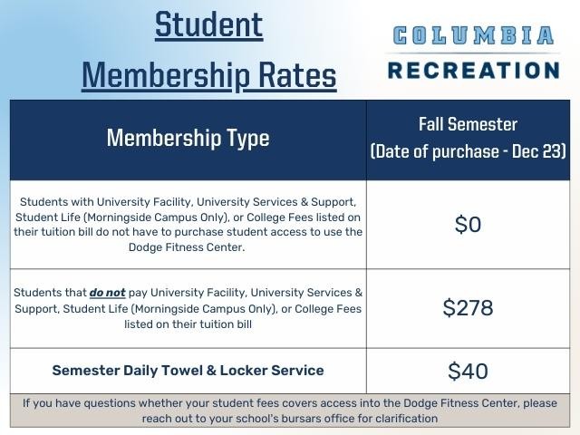 Student Membership Prices
